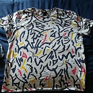 H&M multi paint shirt